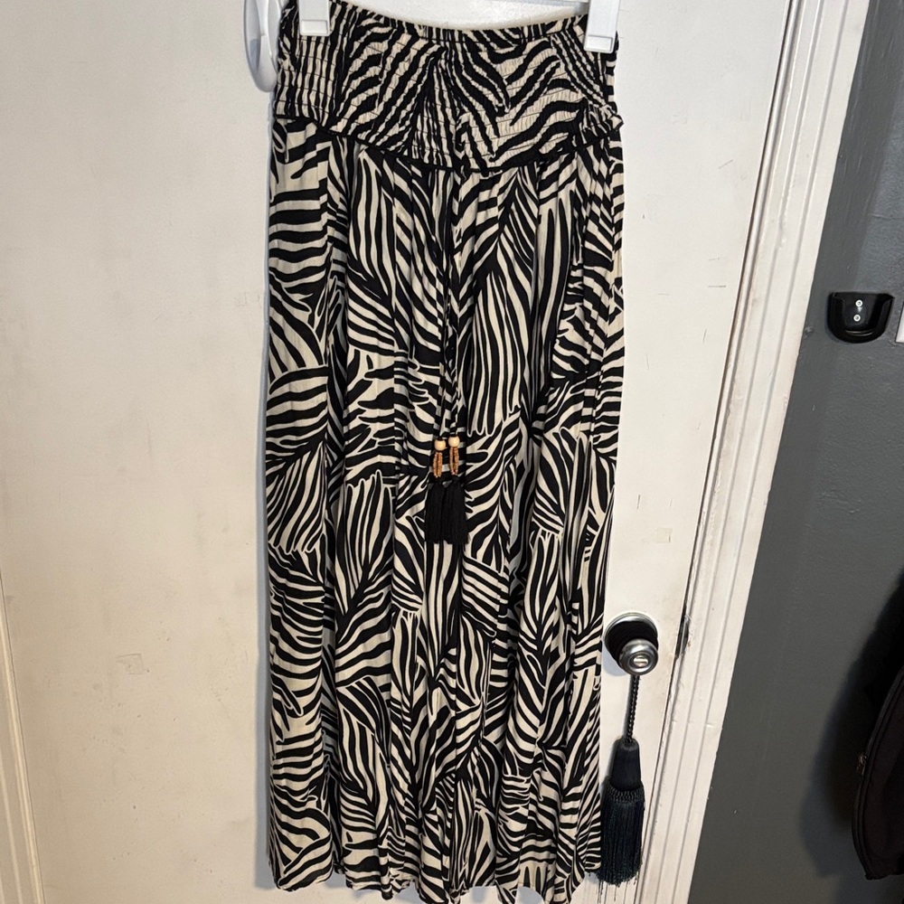 Zebra Print beach pants with Tassel - Picture 2 of 7